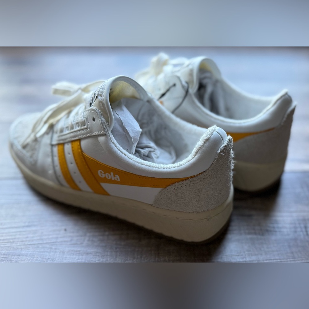 Gola For ZARA White and Yellow Grandslam Casual Sneakers - Picture 4 of 9